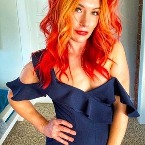 BCBGMaxAzria navy jumpsuit, size Small.